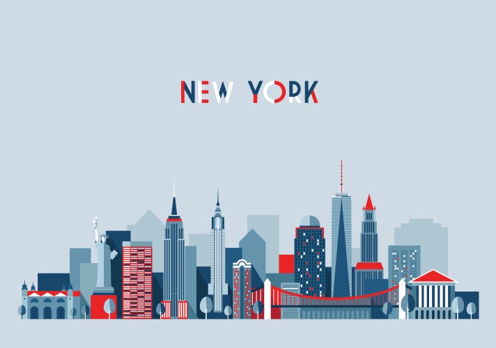 New york city architecture vector image