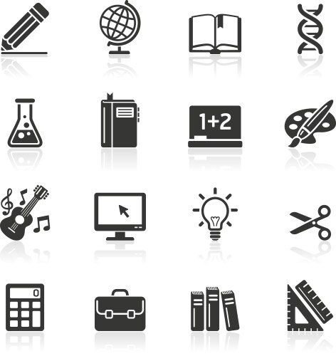 Education icons vector image