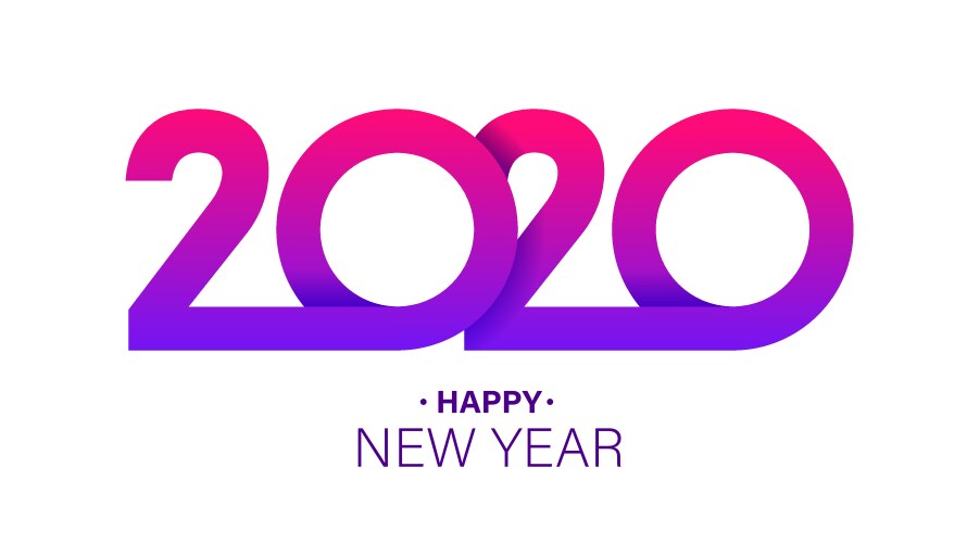 2020 new year insta style banner template vector image