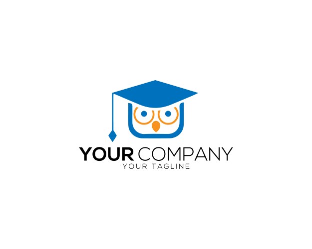 owl education logo vector image