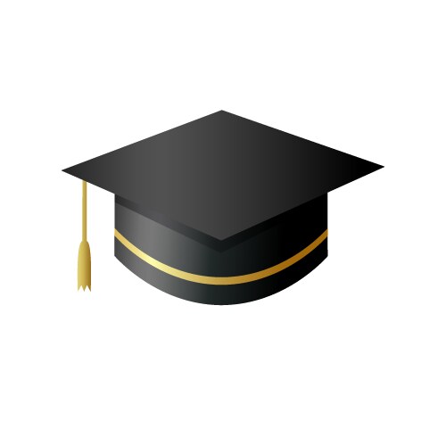 Graduation square academic cap vector image