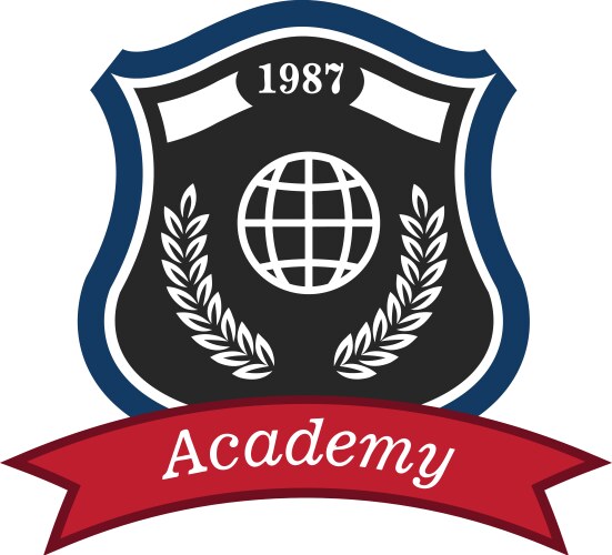 Academy emblem vector image