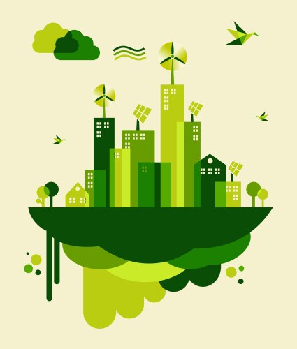 Green city concept vector image