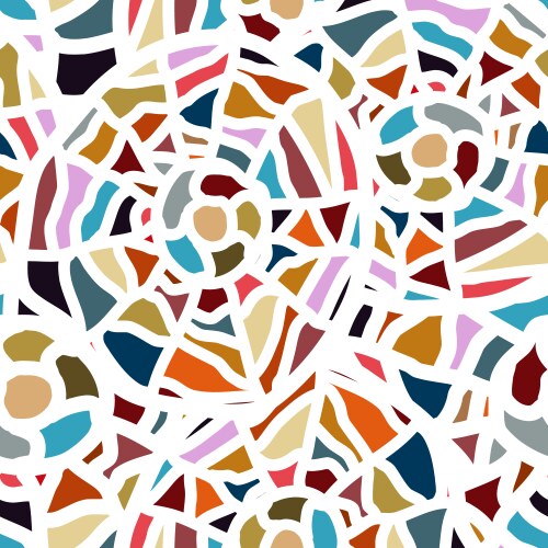 Seamless mosaic pattern vector image