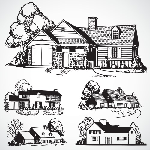 Retro real estate vector image