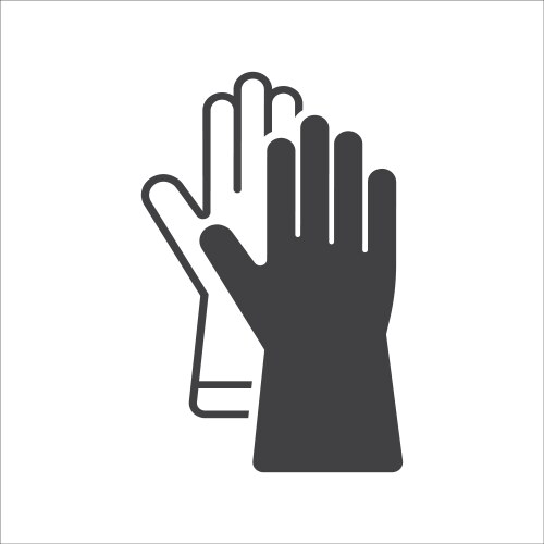 Safety glove icon symbol vector image