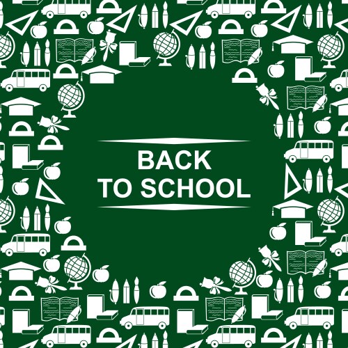 School background green vector image