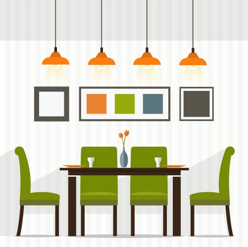 Dining room vector image