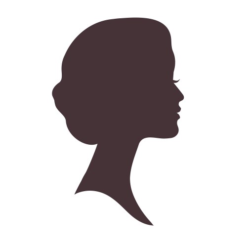 beautiful female head vector image