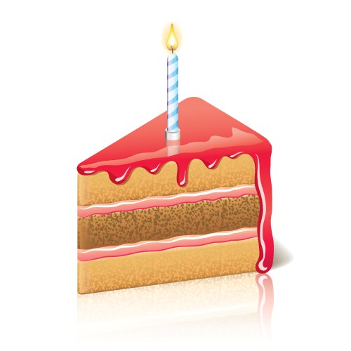 Object piece of cake jam vector image