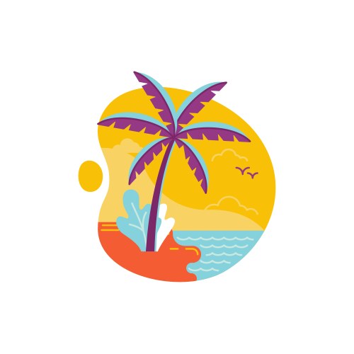 Palm tree vector image