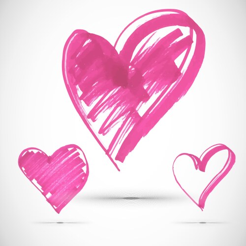 Pink big heart shape vector image