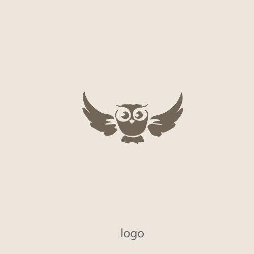 owl doodle cartoon vector image