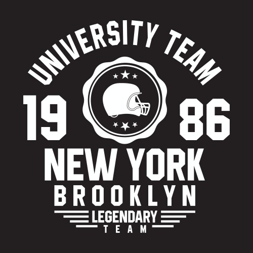 New york brooklyn typography for t-shirt print vector image