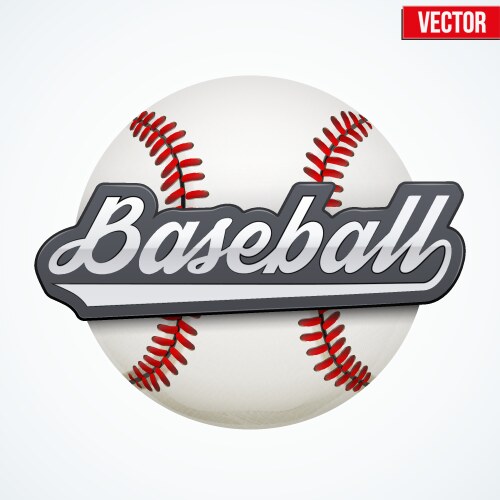 premium baseball label vector image