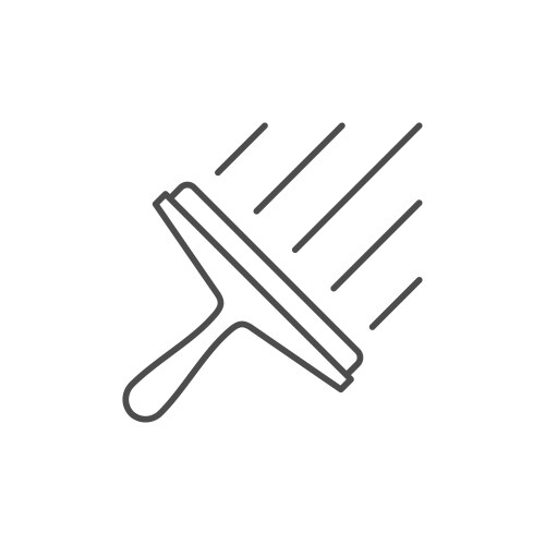 Window cleaning line outline icon vector image