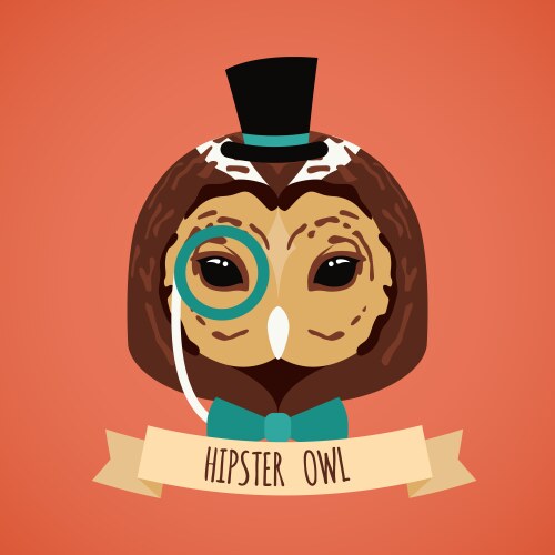 animal hipster portrait vector image