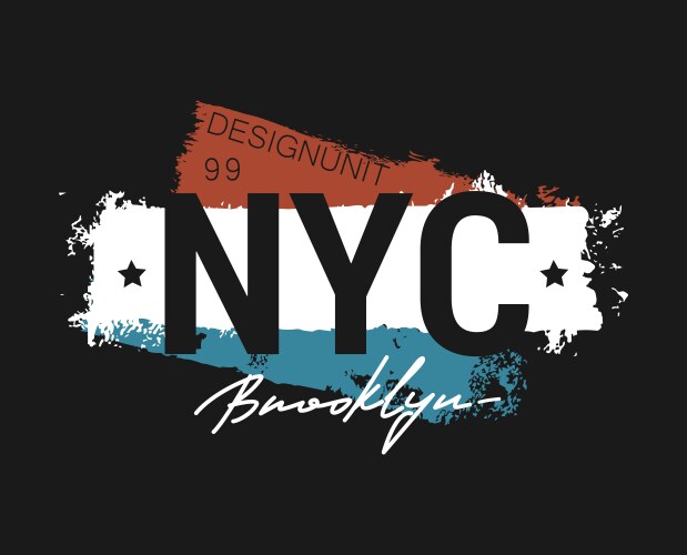 T-shirt - new york city apparel abstract design vector image