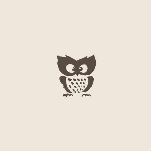 owl doodle cartoon vector image