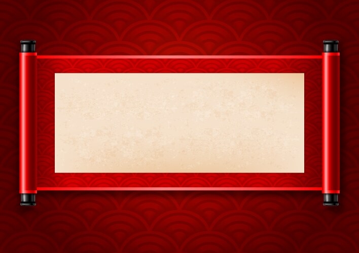 Scroll red vector image