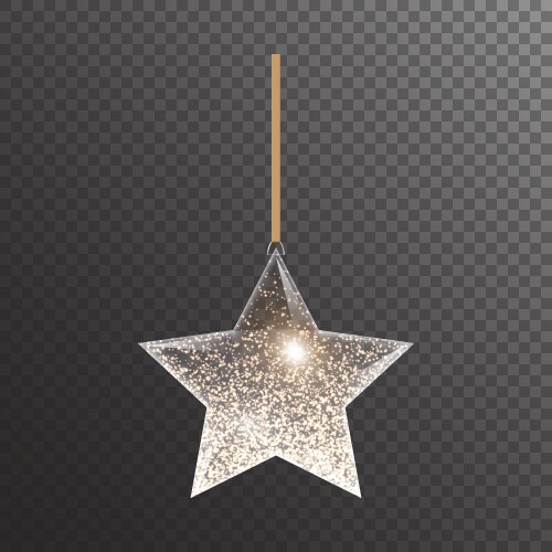 Glowing christmas star vector image