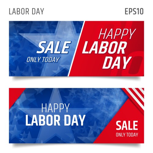 Labor day horizontal banners vector image