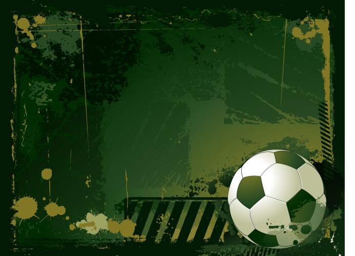 Grunge soccer background vector image