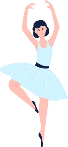 Ballet dancer character graceful ballerina vector image