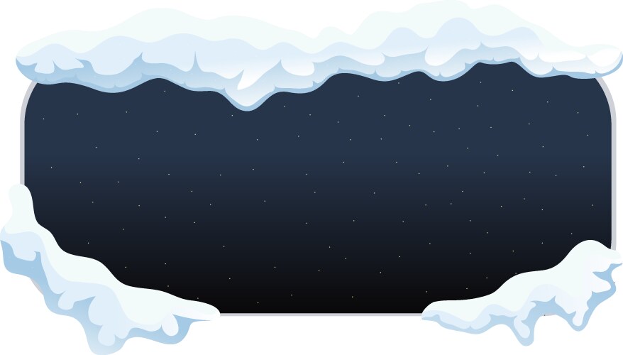 ice snow cap composition vector image