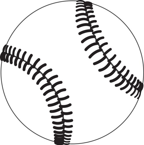 baseball black-white vector image