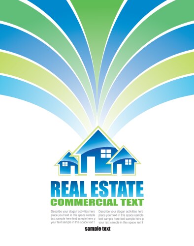 Real estate background vector image