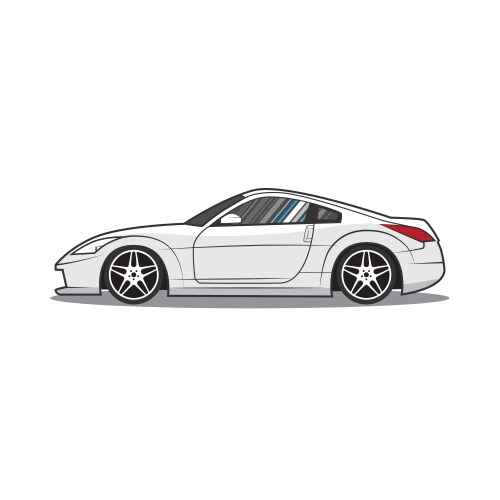 Japan sport car side view vector image