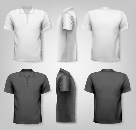 Polo shirts with sample text space vector image