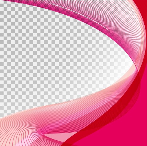 Red and pink lines on transparent background vector image