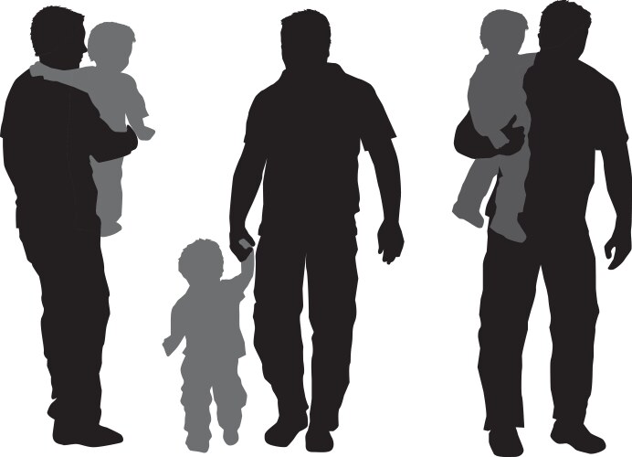 Father and child vector image