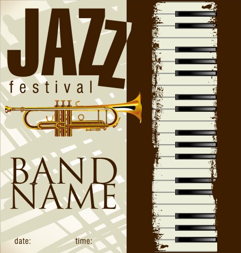 Jazz festival background vector image