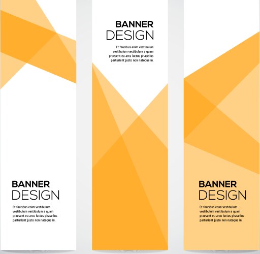 Banners with the abstract colorful geometric vector image