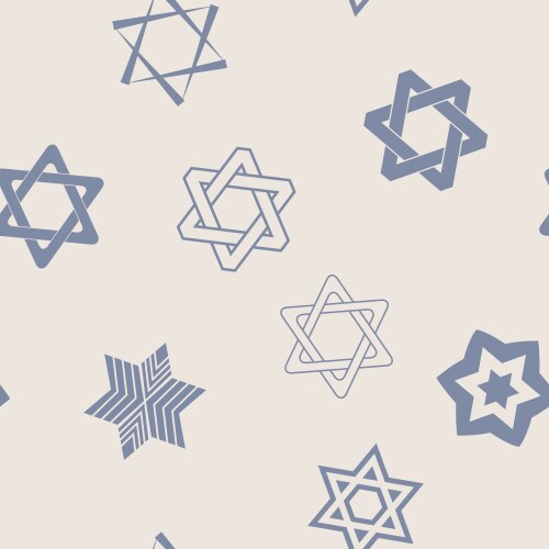 Seamless pattern with star of david vector image