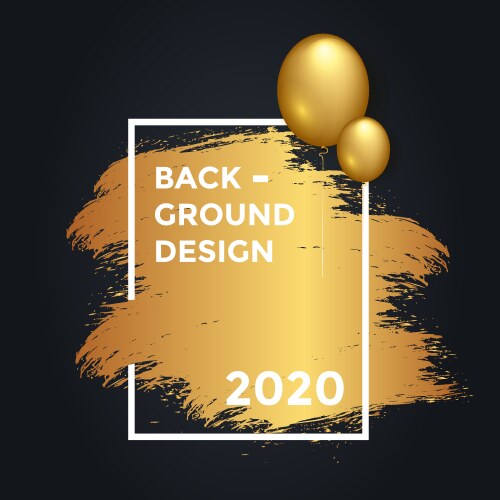 2020 background design template with balloon vector image