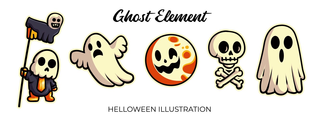 Ghost element graphic vector image