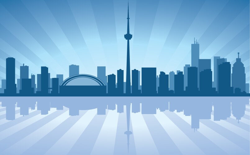 Toronto skyline vector image