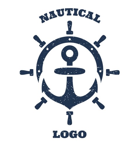 lighthouse and anchor logo vector image