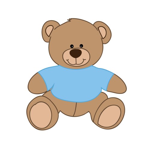 Blue bear boy vector image