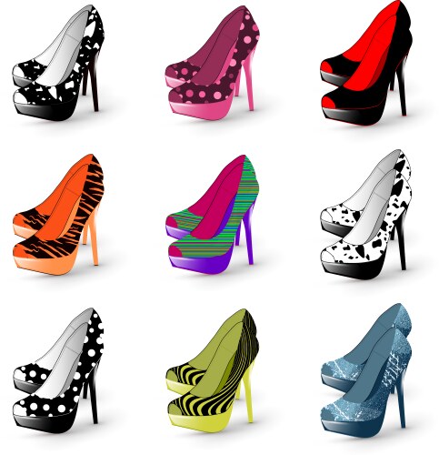 Fashion high heels vector image