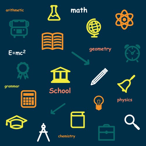 School background vector image