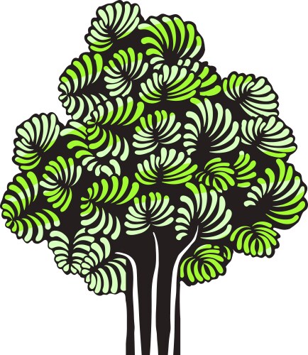 Tree symbol vector image