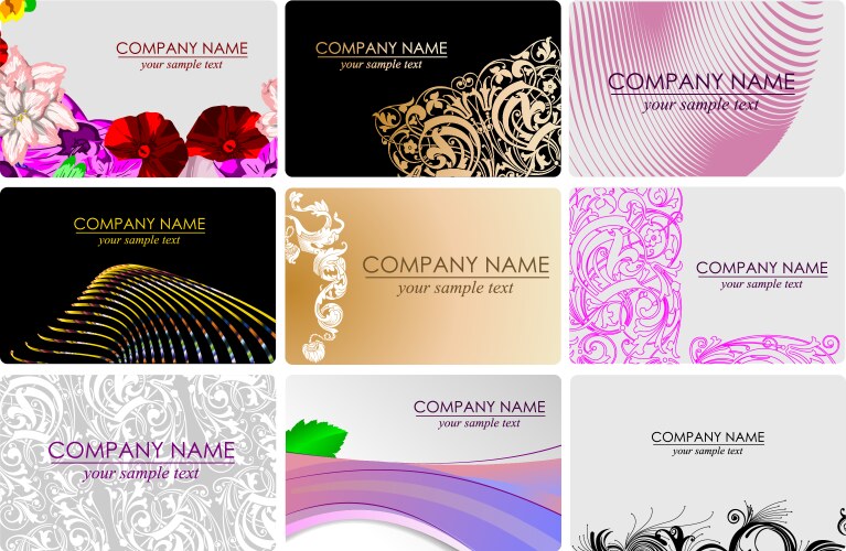 Glamour fashion business cards vector image