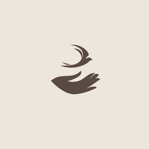 swallow bird abstract logo design template vector image