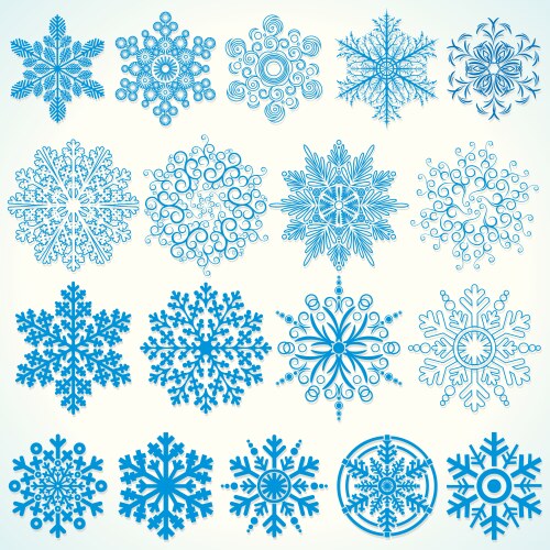 Beauty snowflakes vector image