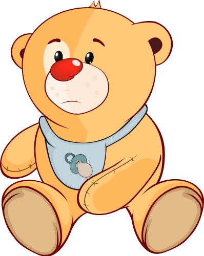 A stuffed toy bear cub cartoon vector image